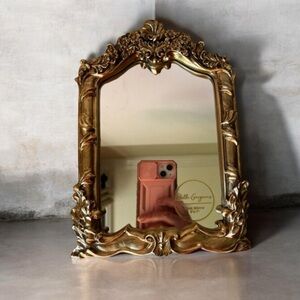 Elegant Gold table top  vanity Mirror . New